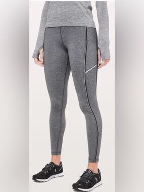 Lululemon RARE Speed Up Tight *28" - Heathered Black / Grey US 4